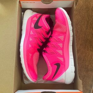 Nike Free 5.0 Running Shoes Pink Womens Size 7